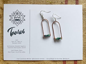 Taurus Emerald Earrings and Birthday Card Pack
